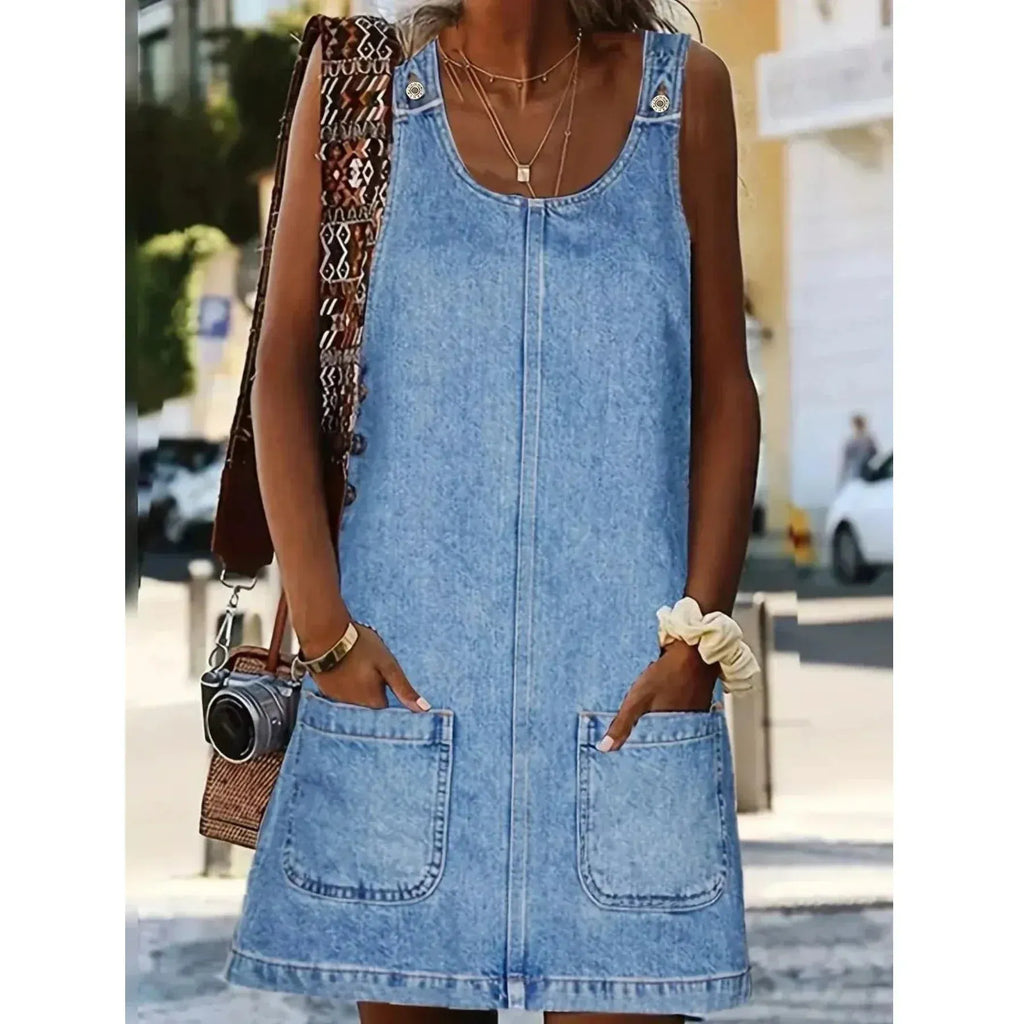 Relaxed Denim Dress for Women | Casual Shift Dress