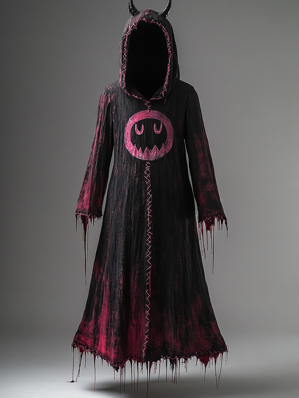 Women's Halloween Exaggerated Design Cape Dress a46f