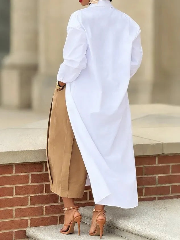Casual Cotton Wide-Leg Cropped Pants