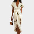 Floral Wrap Midi Dress