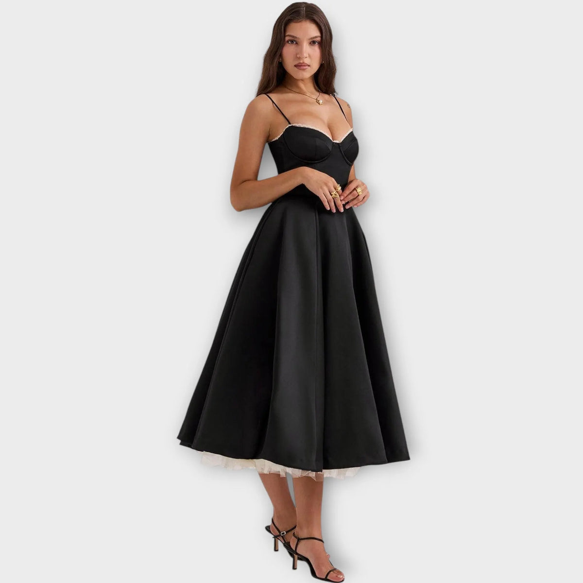 Elegant Midi Bustier Dress
