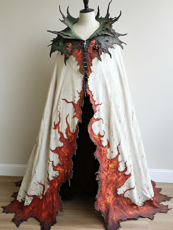 Halloween exaggerated design hooded cape 0e74