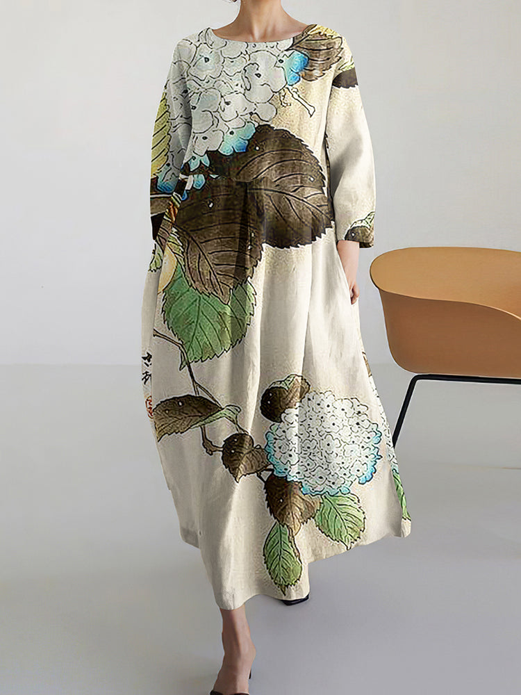 Peony Flower Pattern Women's Dress