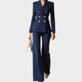 Striped Two-Piece Blazer Set