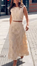 Lace Crop Top & Skirt Set