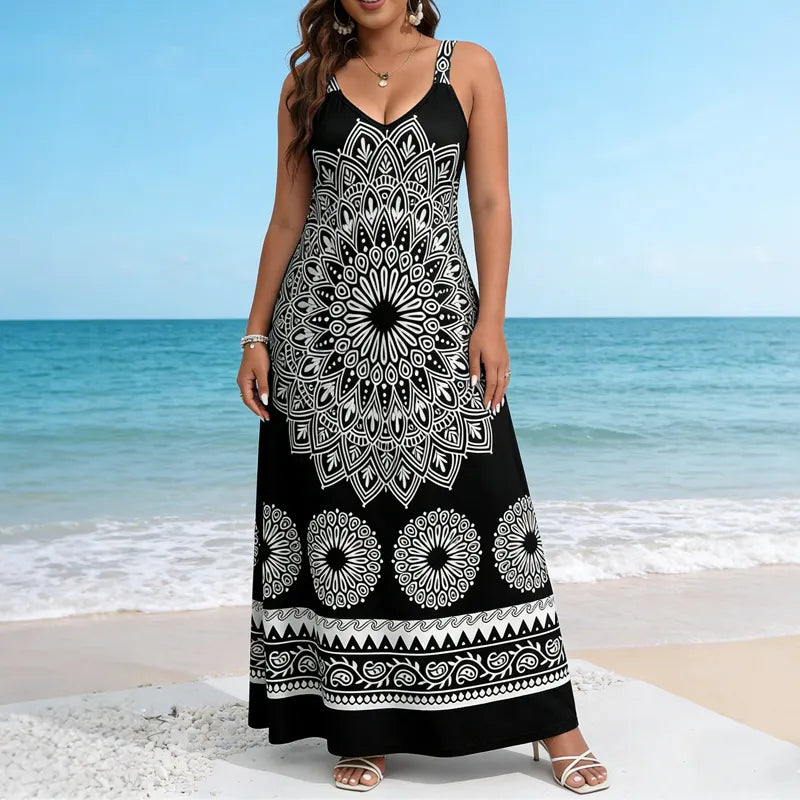 Mandara – Bohemian Mandala Maxi Dress