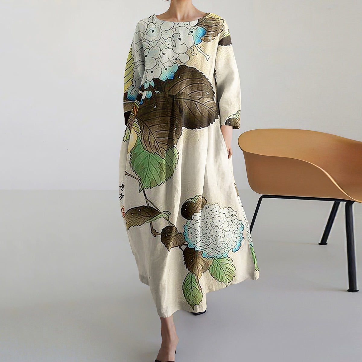 Peony Flower Pattern Women's Dress