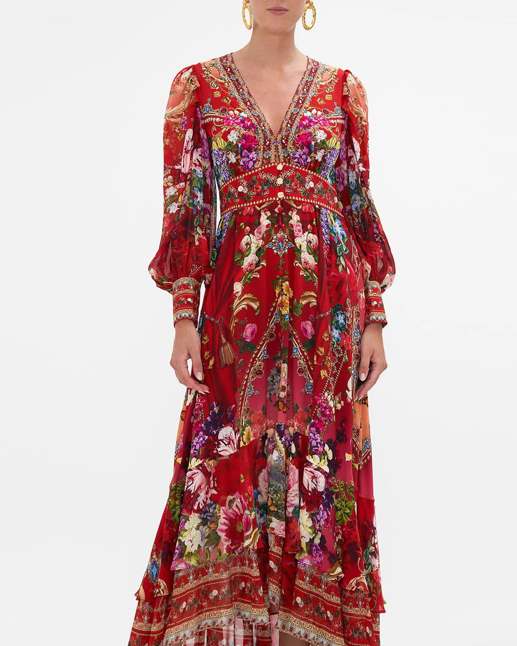 Long Button Front Dress