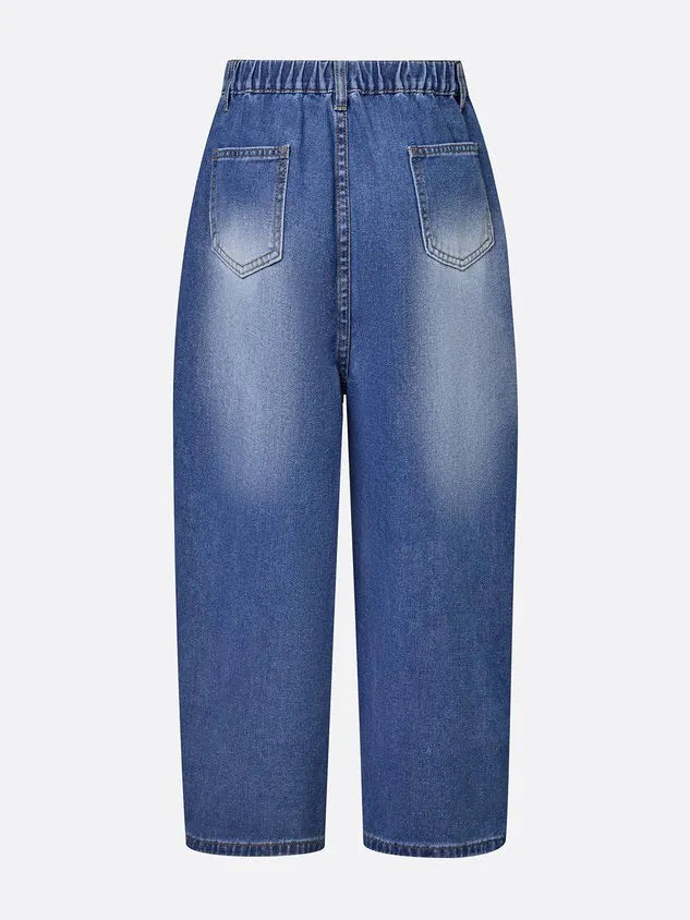 Casual Zipper Loose Bloomers Ankle Pants O-Line Daily Trousers