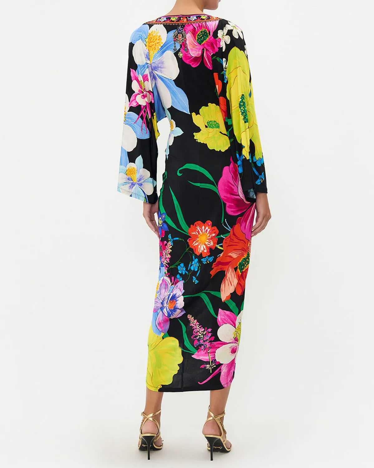 Long Split Front Twist Dress