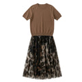 Vivara – Women's Soft Knit & Leopard Skirt Set