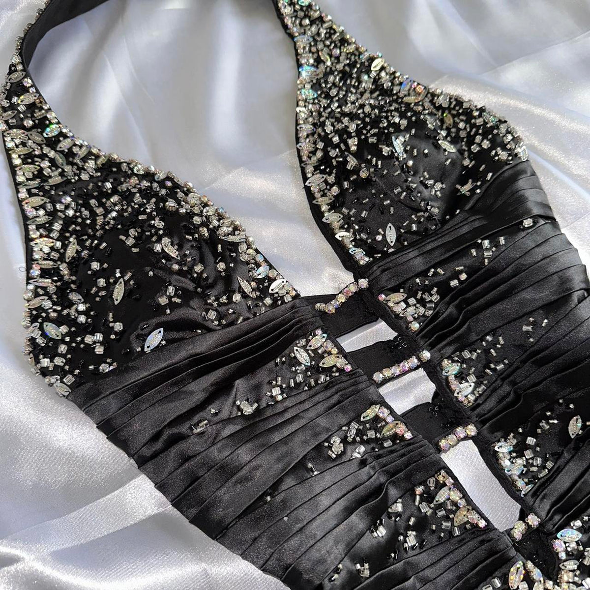 Women's Black and Silver Dress