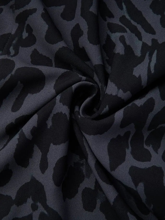 Casual Leopard Printing Wide Leg Pants