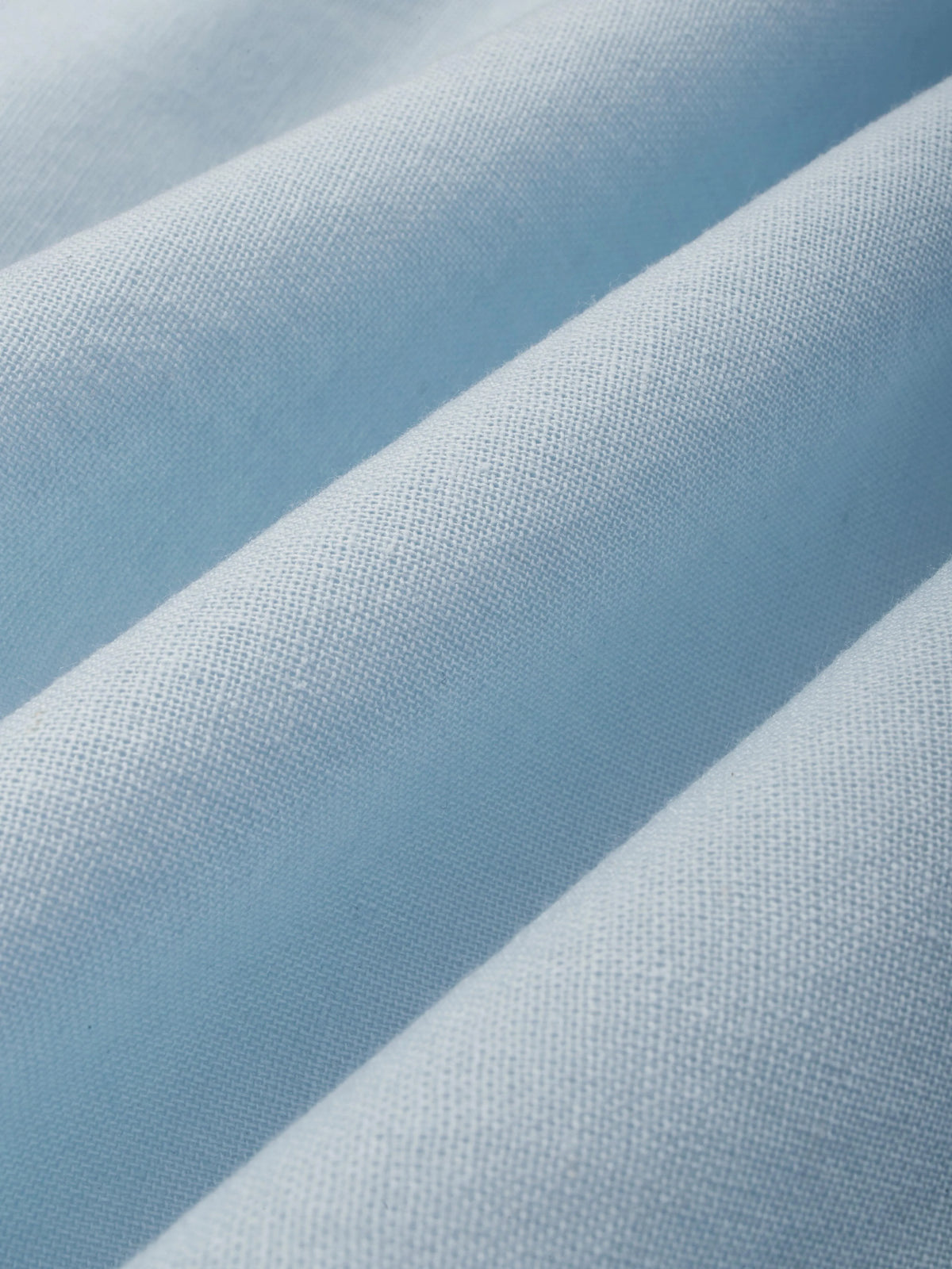 Midi Cotton Dress , Long Sleeves, Off Shoulder, Plain, Belt Design, French Vintage, Sky Blue