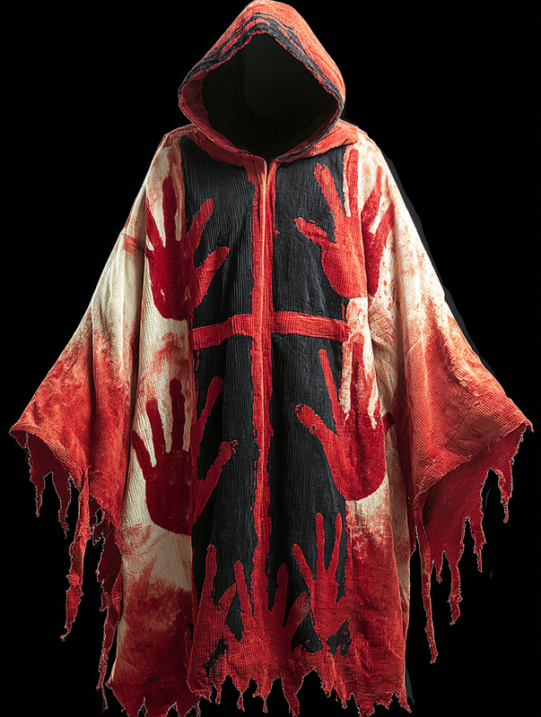 Men's Halloween themed hooded cape 7a1c