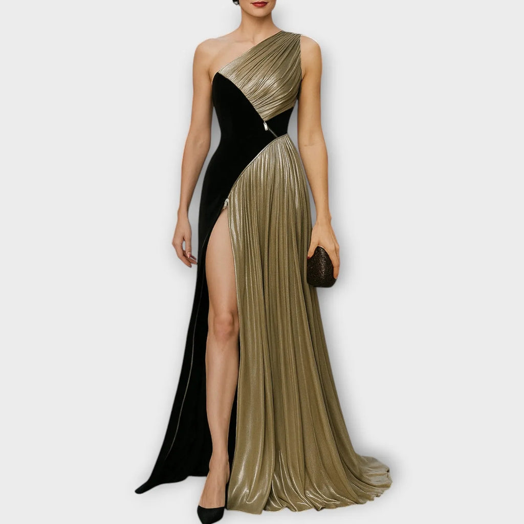 One-Shoulder Elegant Evening Gown