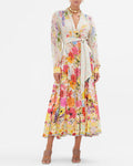 Button Through Dress With Yoke