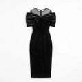 Velara – Dramatic Bow Midi Dress