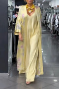Women Camisole Dress+ Printed Cardigan Elegant Casual Suit