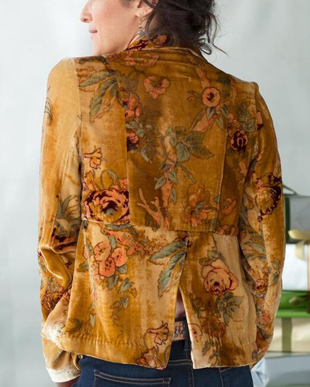 Vintage Floral Velvet Jacket