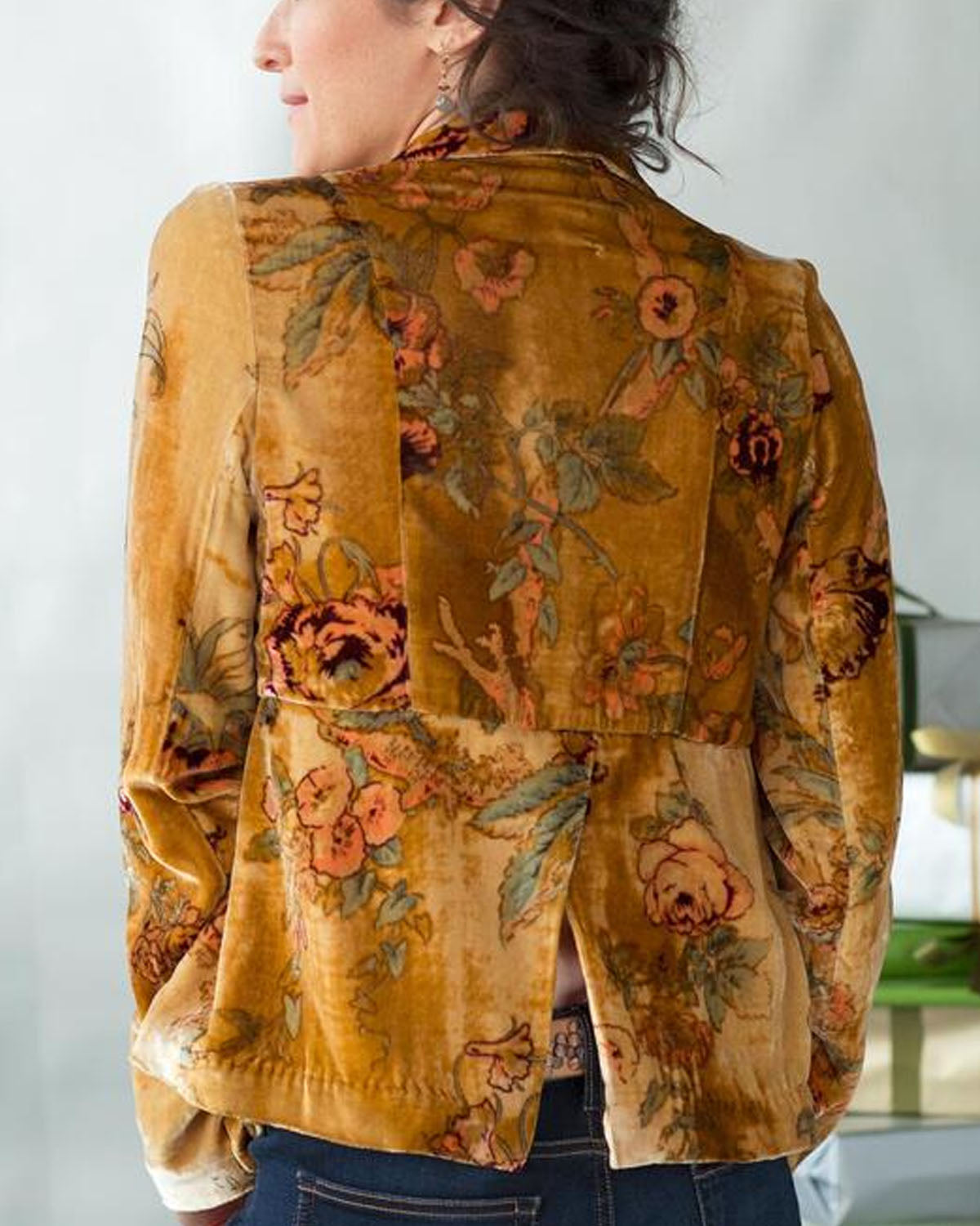Vintage Floral Velvet Jacket