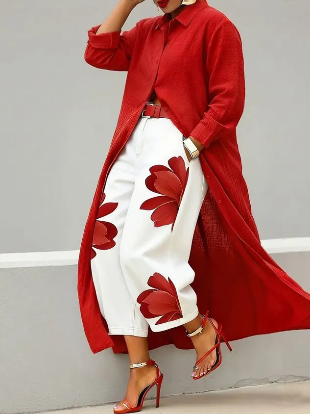 Casual Zipper Loose Bloomers Ankle Pants O-Line Daily Trousers