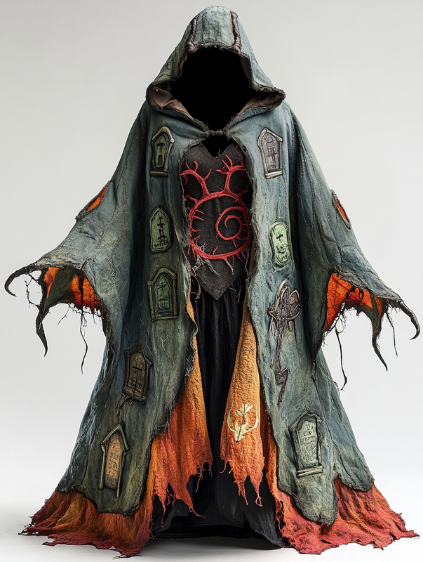 Halloween exaggerated design cape e4fe