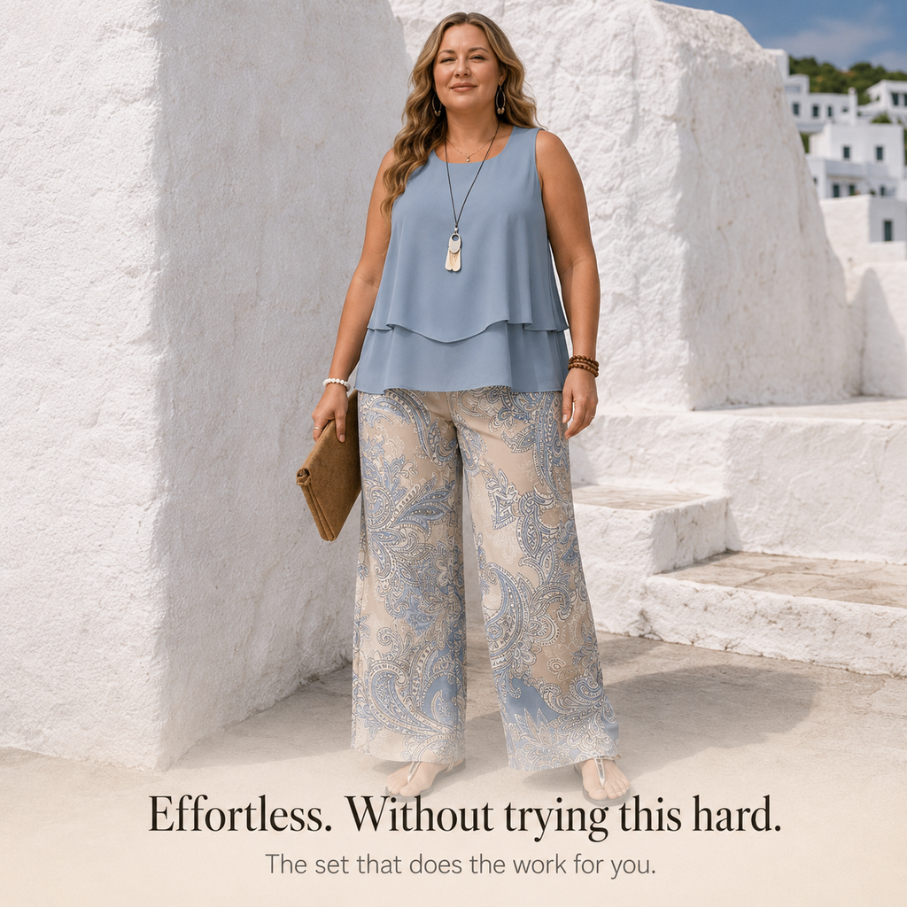 Sereluna – Plus Size Paisley Two-Piece Set
