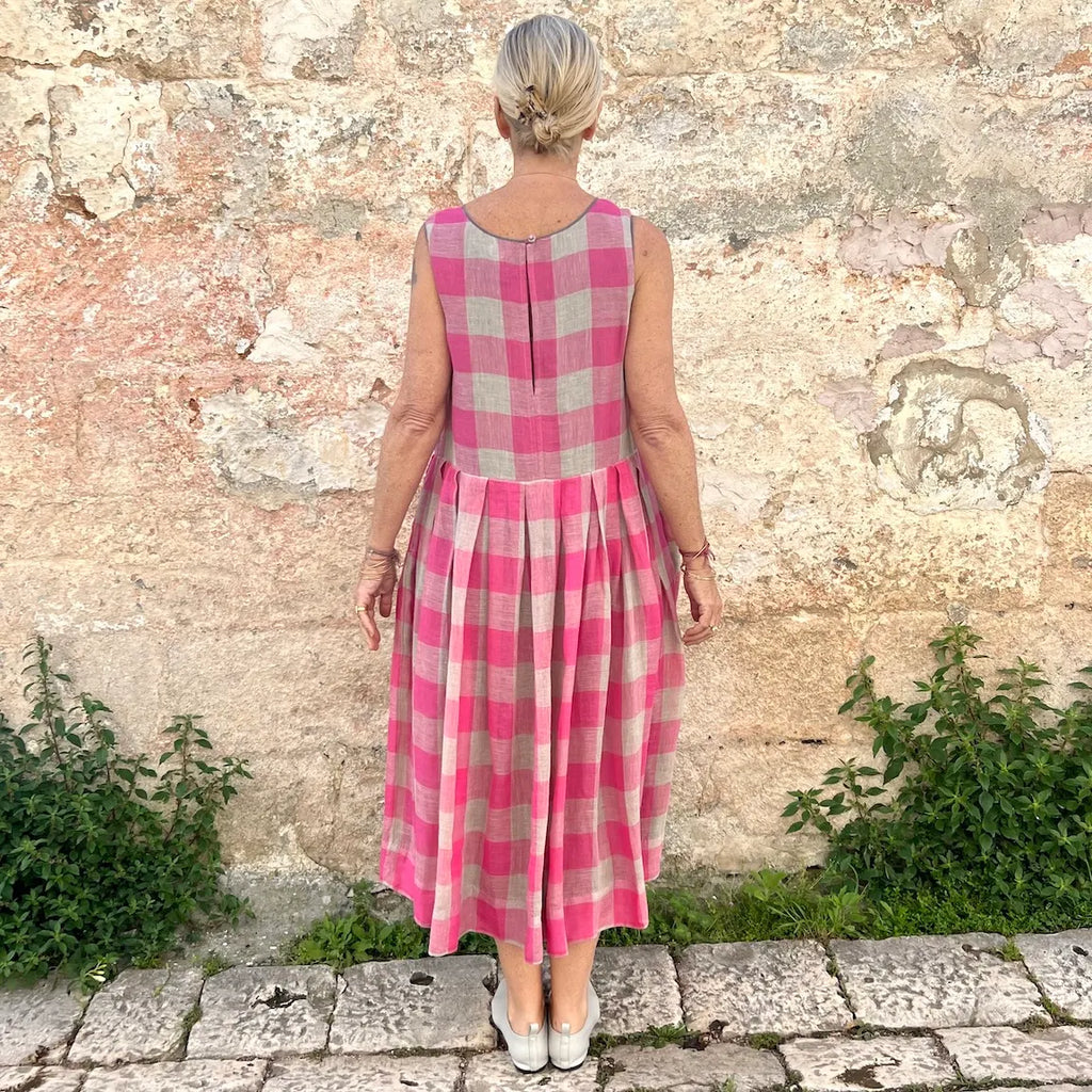 Eka Basil Linen Dress