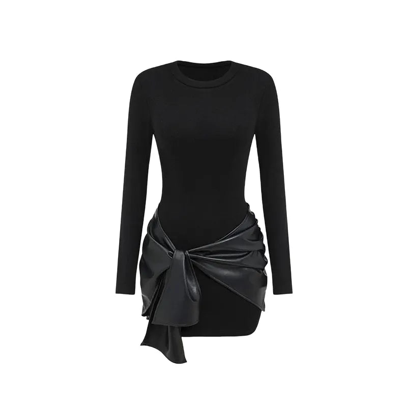 Novelle – Women's Long Sleeve Tie Waist Mini Dress