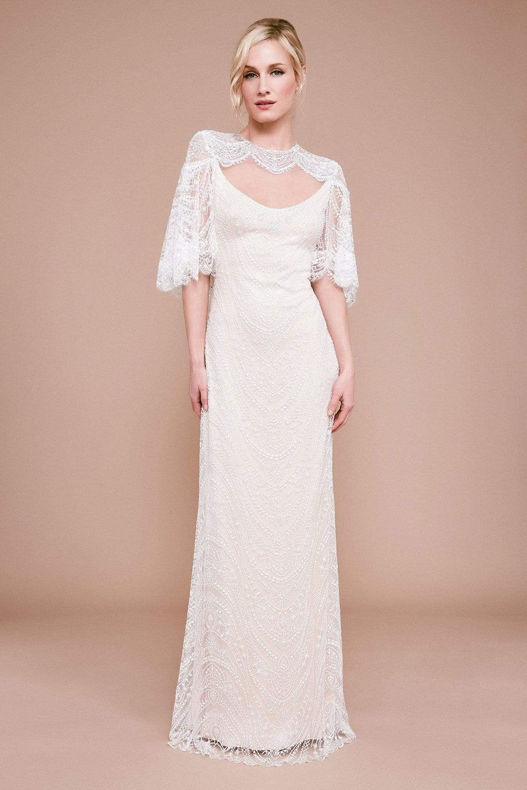 Tadashi Shoji - Atwood Open-back Lace Gown