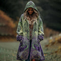 Women's Tree Of Life Gradient Cozy Pocket Hooded Cardigan