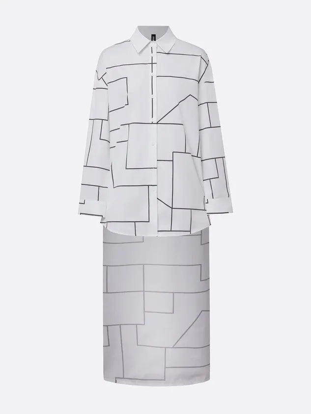 Casual Abstract Graphic Printing Shirt Collar Shirt