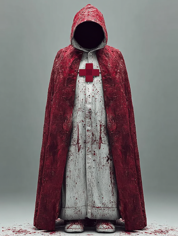 Men's Halloween themed hooded cape abdf