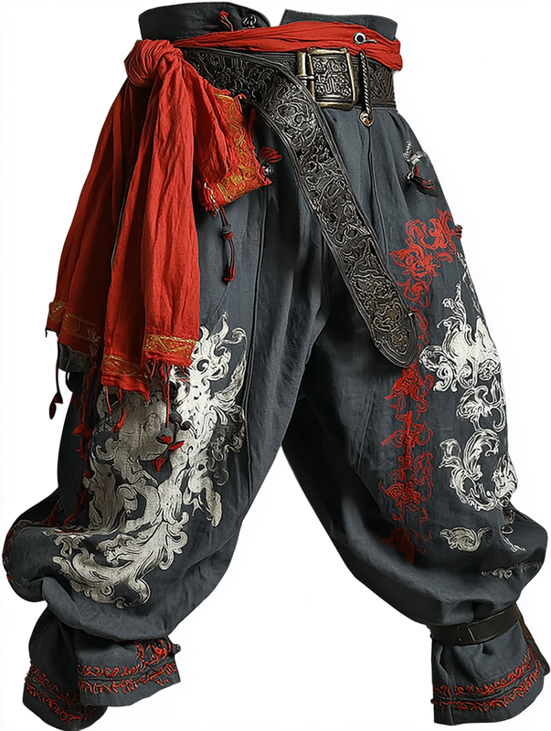 Men's Halloween themed contrasting pants for summer and autumn bcc8