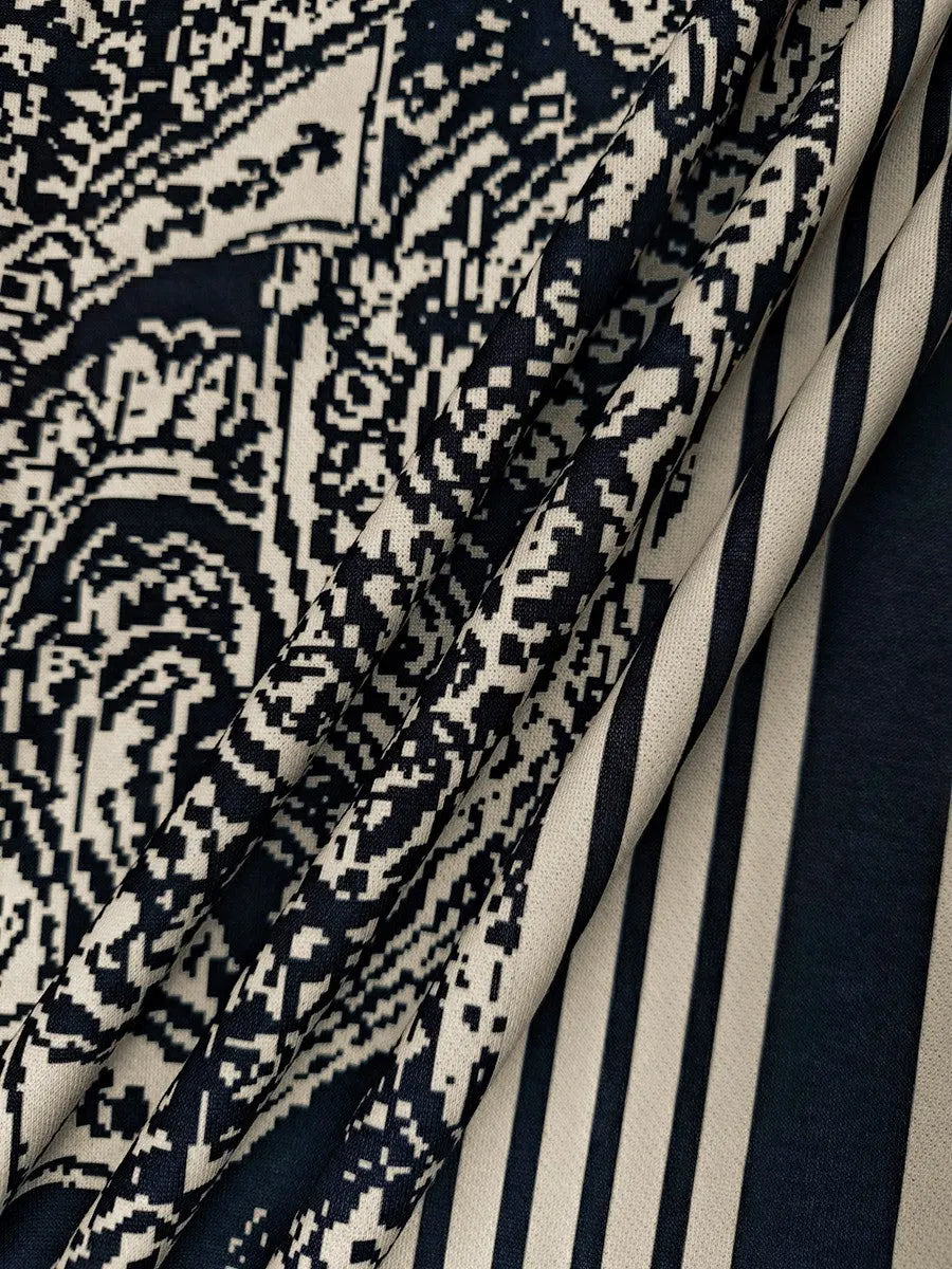Long Sleeves Loose Striped Pullovers