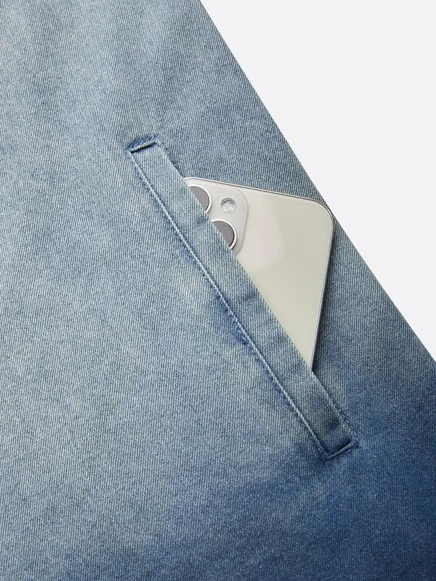 Casual Natural Denim Mini Dress Stand Collar Daily Wear