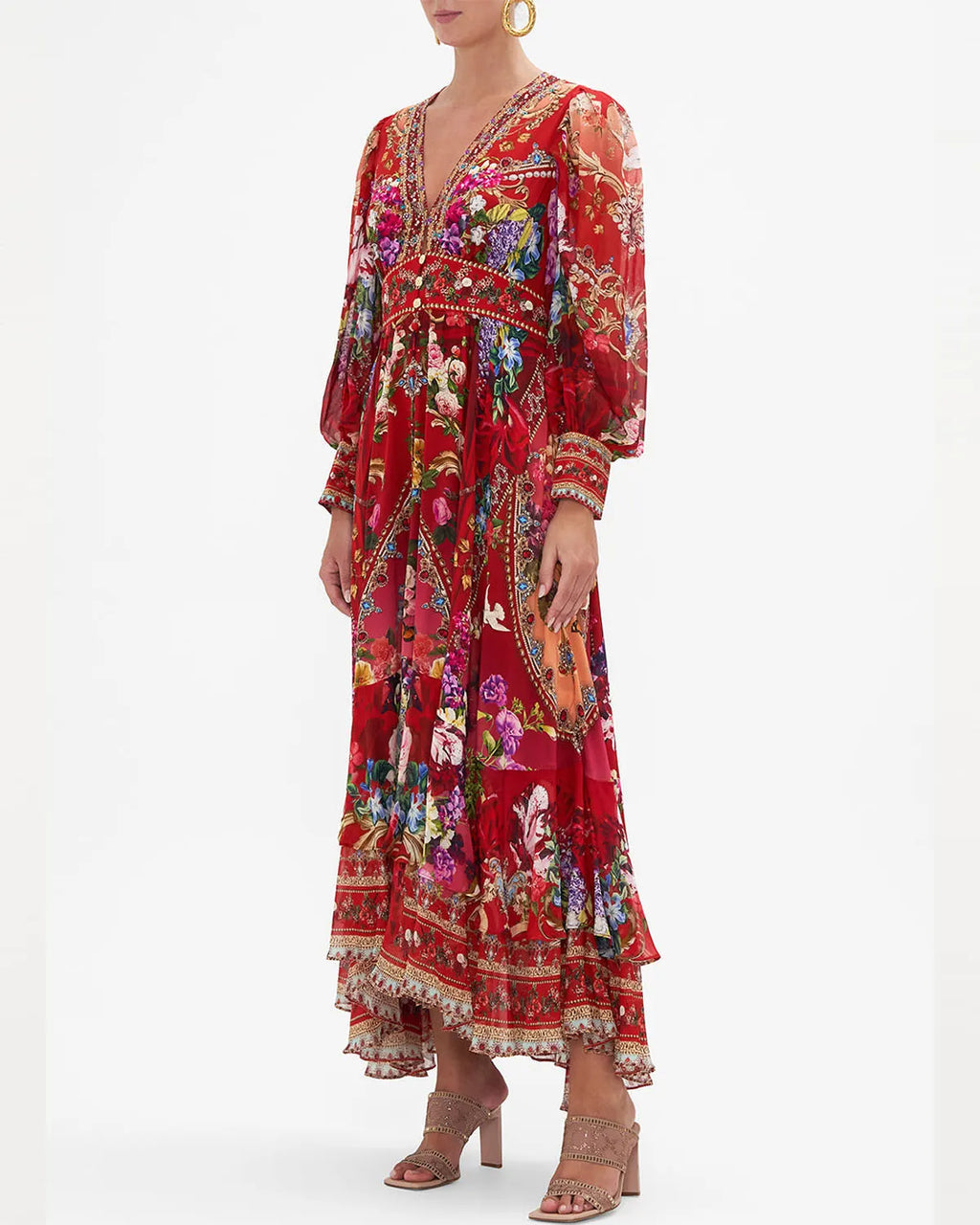 Long Button Front Dress