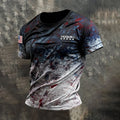 Men's Retro Flag Color Short-sleeve T-shirt