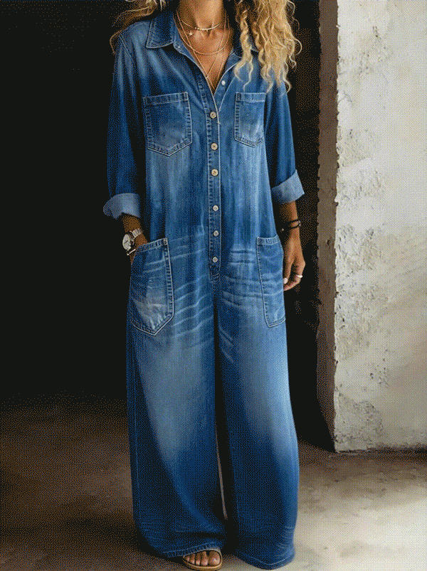 Denim Jumpsuit for Women | Casual One Piece Outfit