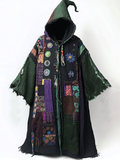wizardEthnic print hooded robe 5774