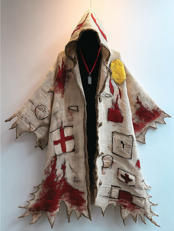 Halloween exaggerated design hooded cape  1cce