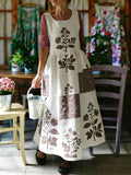 Botanical Print Patchwork  Pinafore Apron