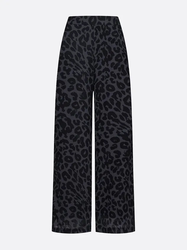 Casual Leopard Printing Wide Leg Pants