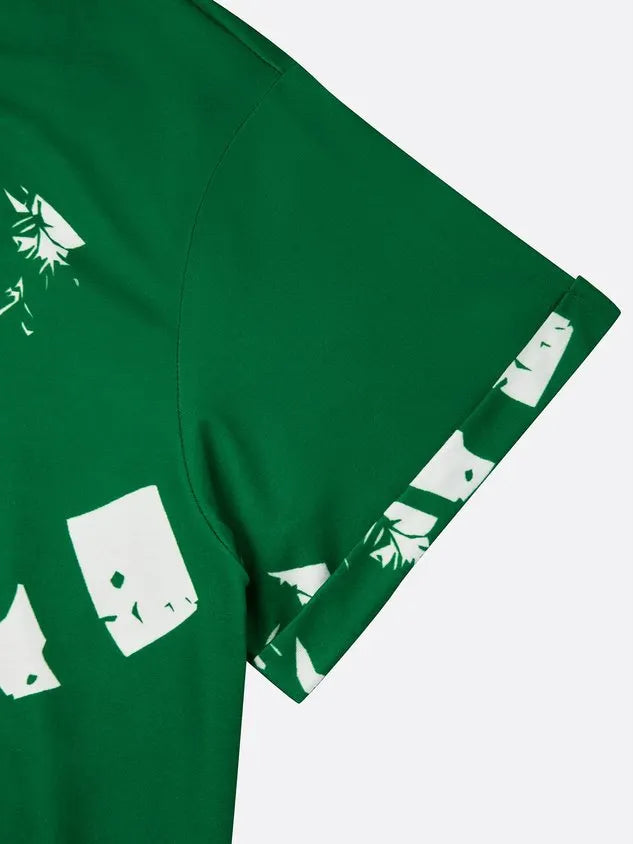 Casual Letter Print Tailored Short Sleeve Tee