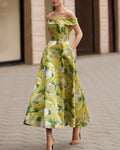 Women's Elegant Embroidery Printing Dress - 01