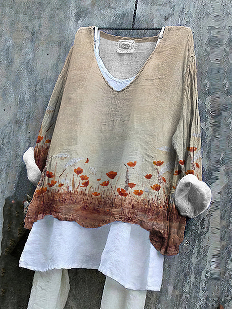 Floral Art Pattern Women's T-Shirt