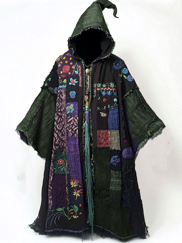 wizardEthnic print hooded robe 93ed