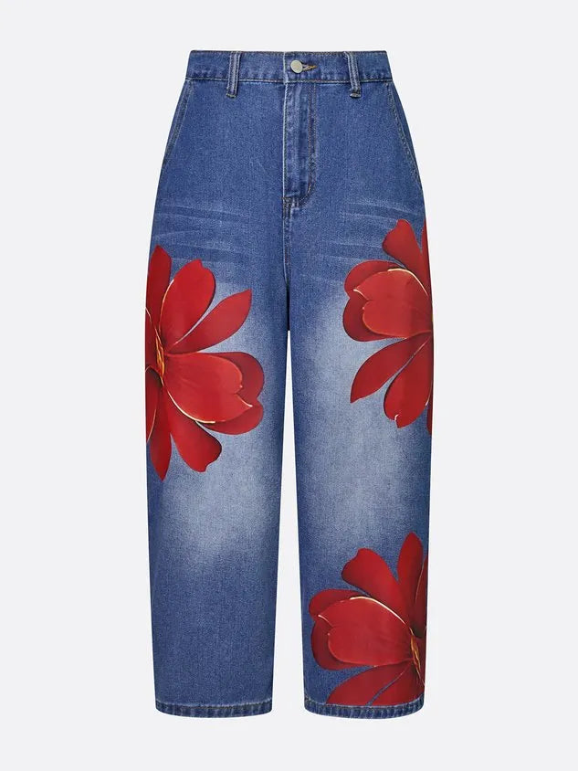 Casual Zipper Loose Bloomers Ankle Pants O-Line Daily Trousers