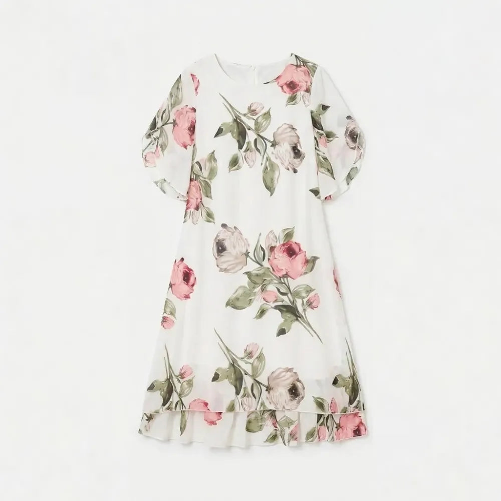 Floressa – Women's Floral Chiffon Midi Dress